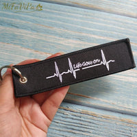 Thumbnail for 1 PC EMBROIDERY HEARTBEATS KEYCHAIN - PILOTSX