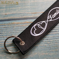 Thumbnail for 1 PSC EMBROIDERY FAMILY INFINITY LOVE KEYCHAIN - PILOTSX