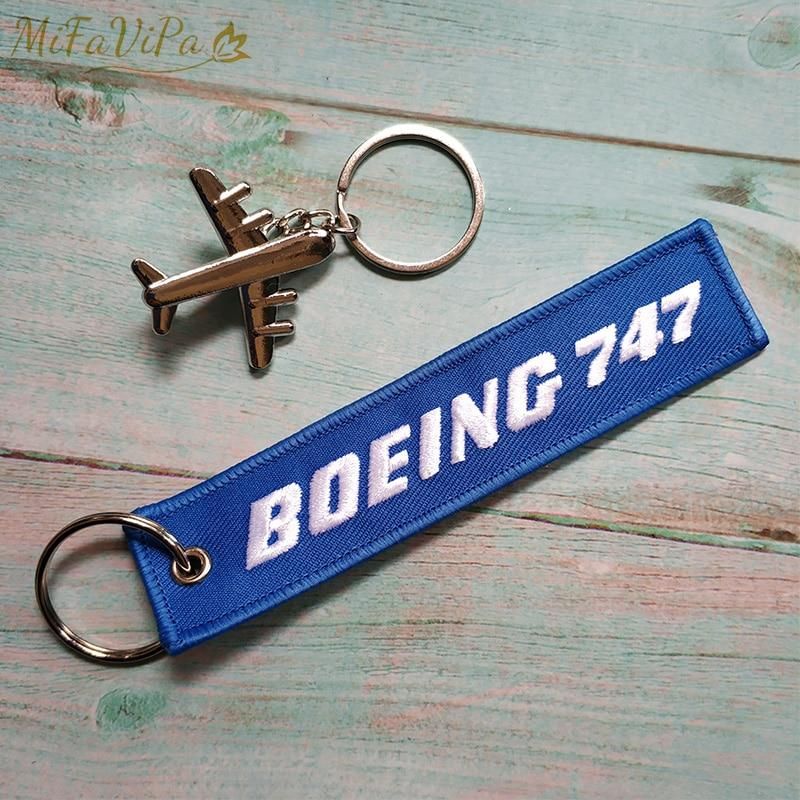 1 SET BOEING 747 EMBROIDERY KEY CHAIN - PILOTSX