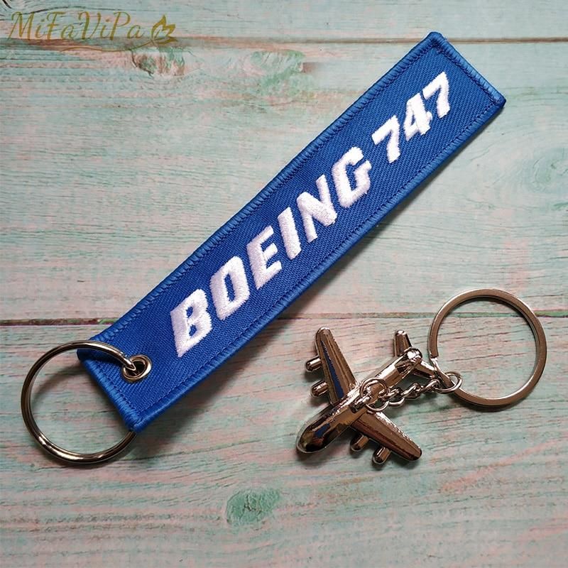 1 SET BOEING 747 EMBROIDERY KEY CHAIN - PILOTSX