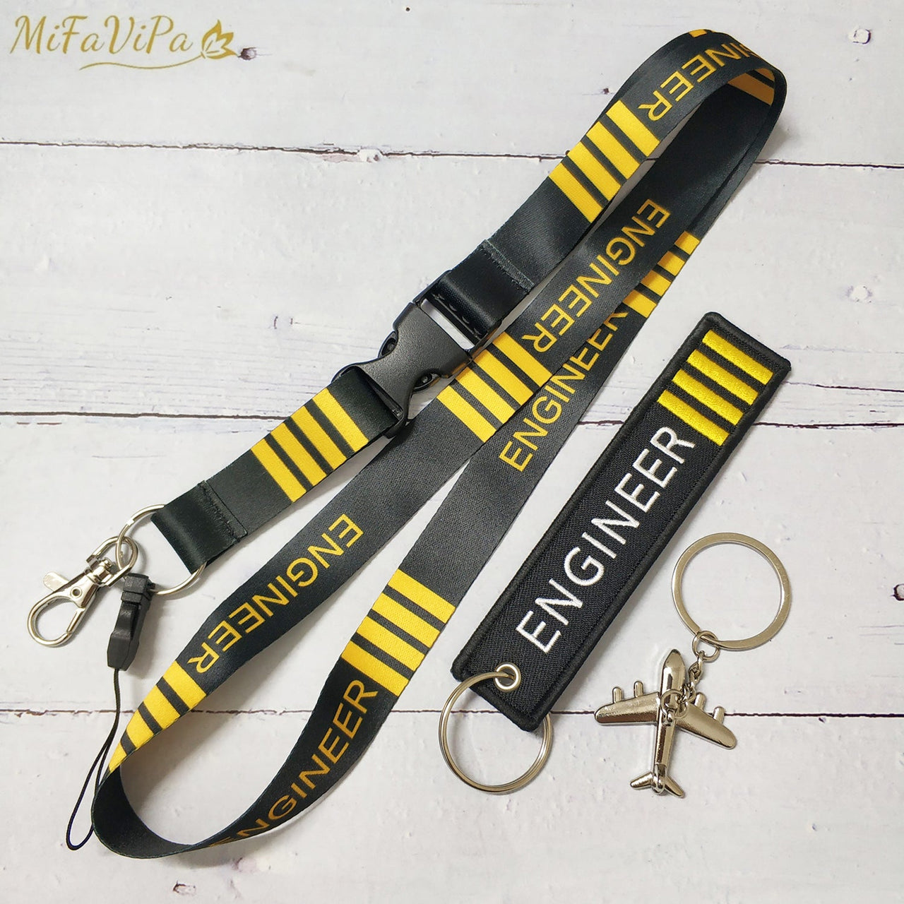 1 SET ENGINEER LANYARDS KEYCHAINS NECK STRAP KEY CHAIN - PILOTSX