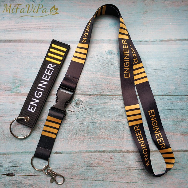 1 SET ENGINEER LANYARDS KEYCHAINS NECK STRAP KEY CHAIN - PILOTSX