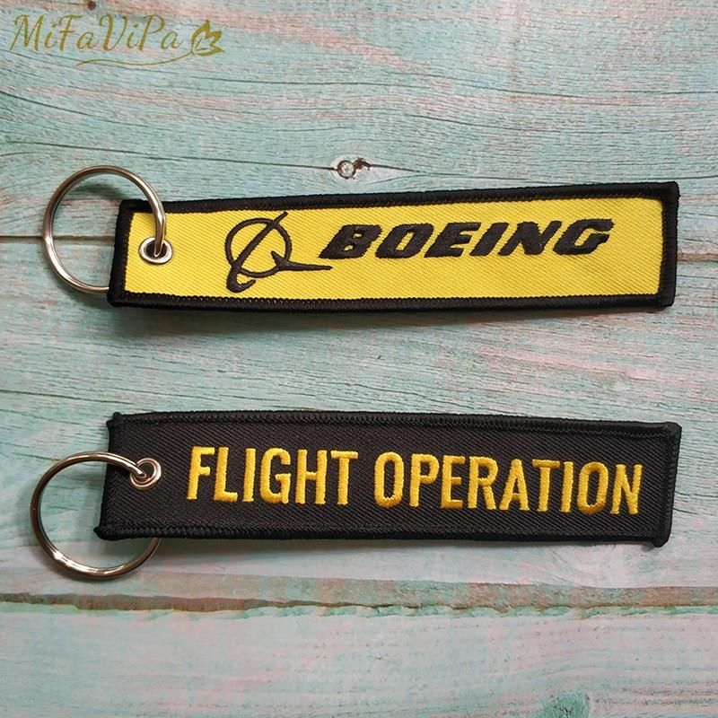 10 PCS BOEING KEY CHAINS FLIGHT OPERATION EMBROIDERY KEY CHAIN - PILOTSX