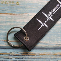 Thumbnail for 10 PCS EMBROIDERY HEARTBEAT KEYCHAIN - PILOTSX