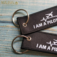 Thumbnail for 10 PCS EMBROIDERY HEARTBEATS I AM A PILOT KEY RING - PILOTSX