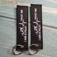 Thumbnail for 10 PCS EMBROIDERY HEARTBEATS I AM A PILOT KEY RING - PILOTSX