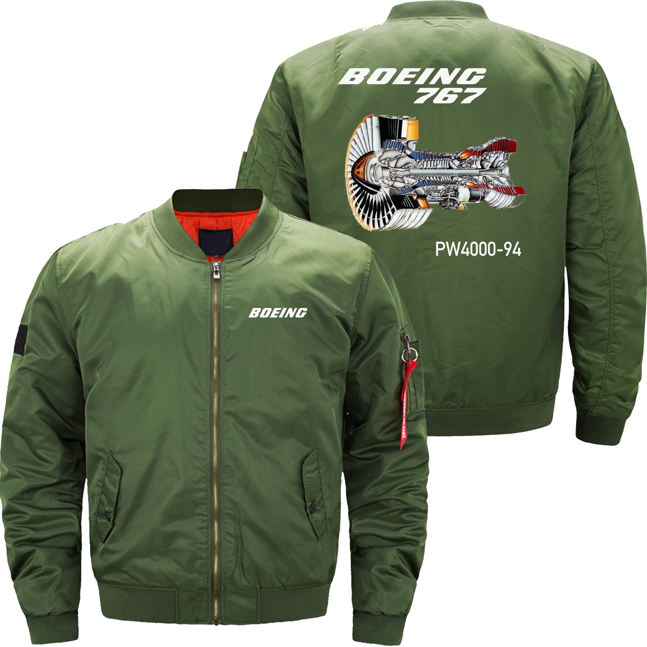 Boeing 767 Pratt & Whitney PW4000-94 Ma-1 Bomber Jacket Flight Jacket Aviator Jacket THE AV8R