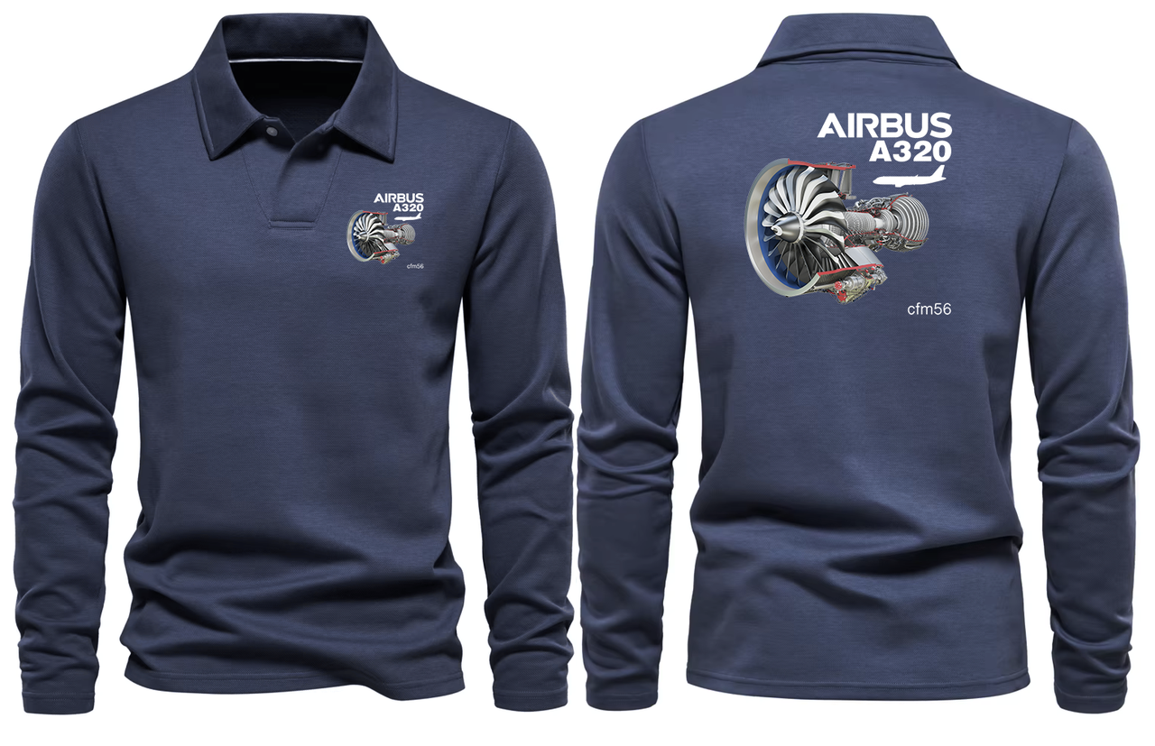 AIRBUS A320 CFM56 LONG SLEEVE  POLO