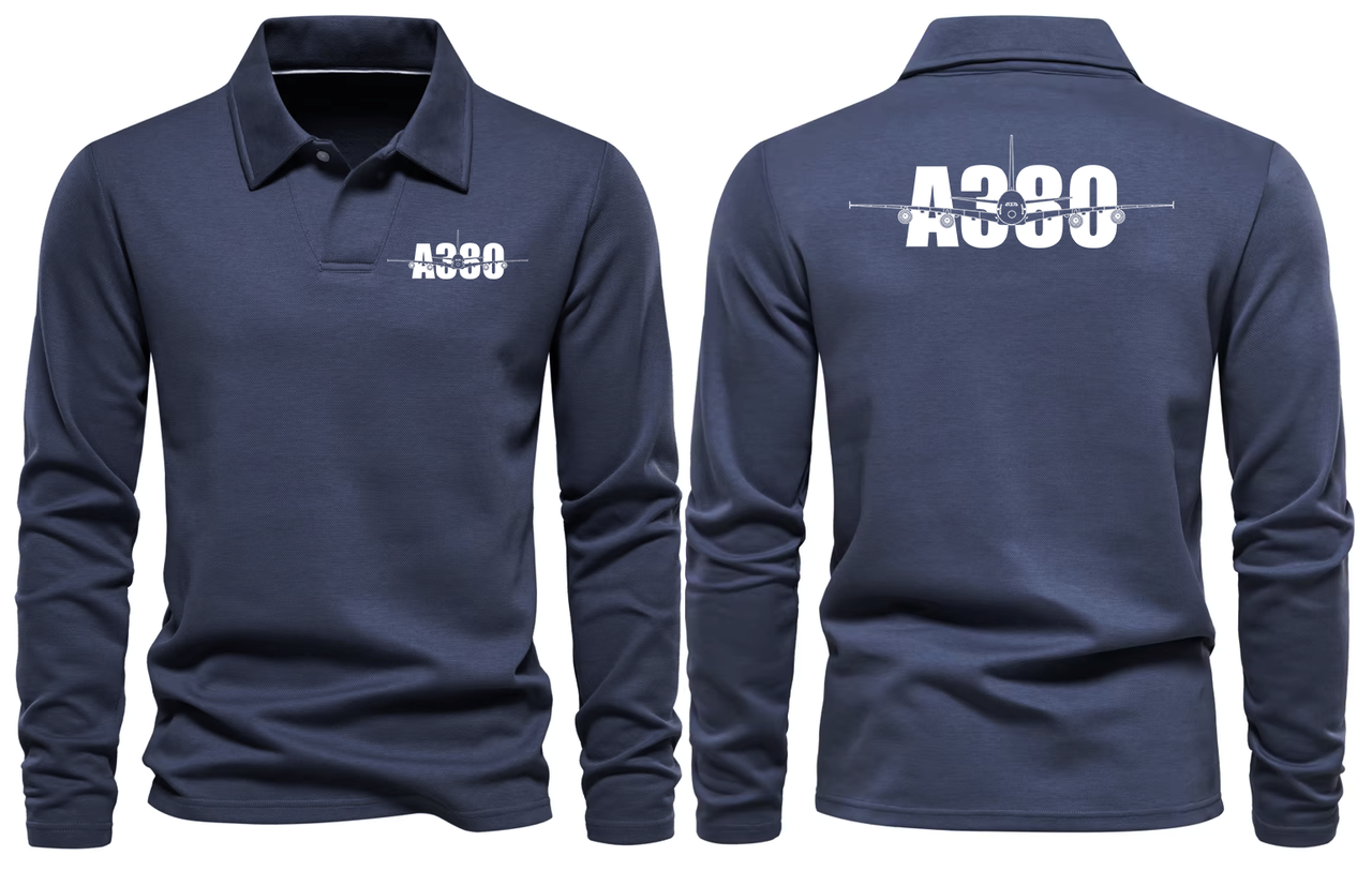 AIRBUS A380 LONG SLEEVE  POLO