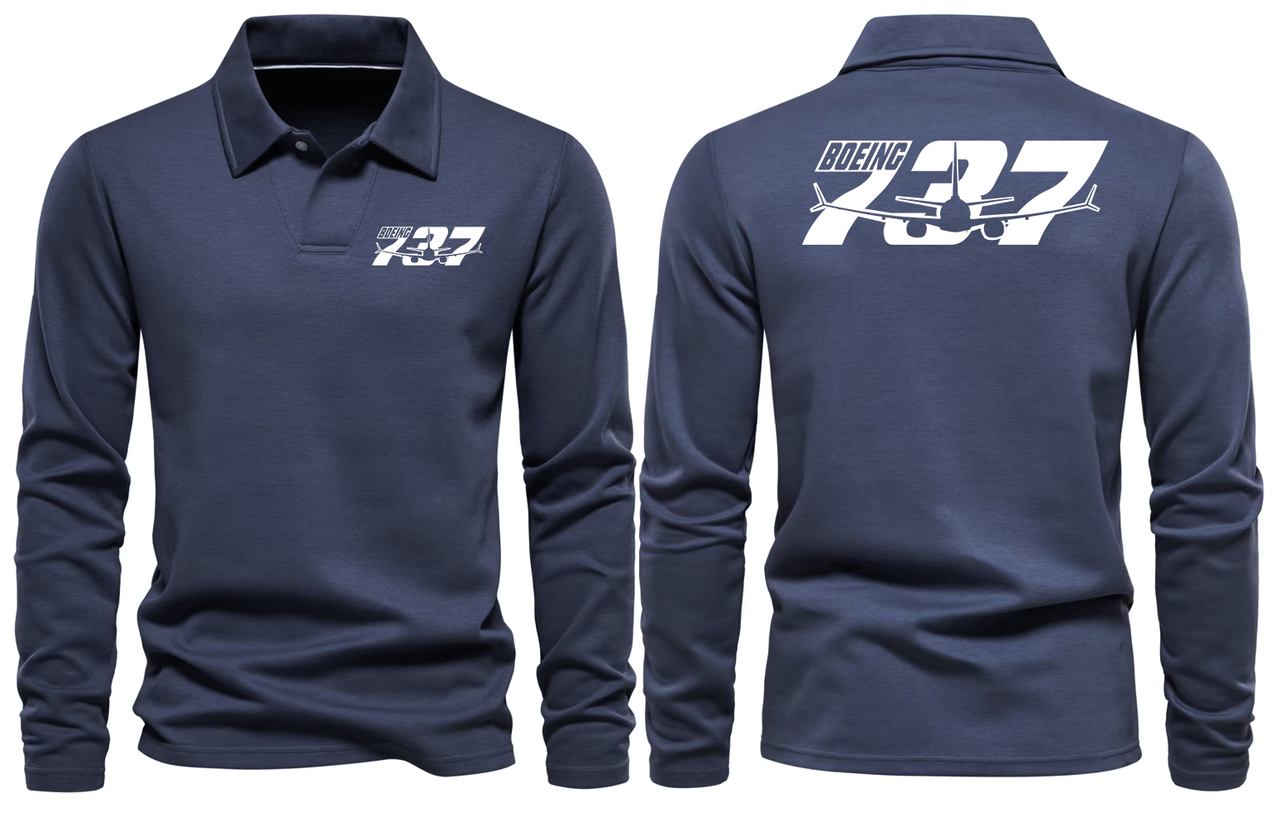 BOEING 737 LONG SLEEVE  POLO