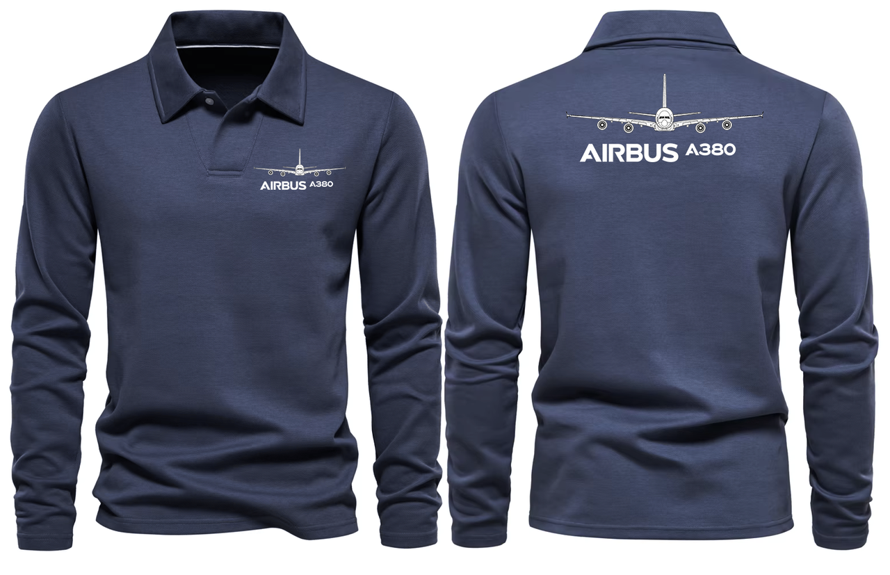 AIRBUS A380 LONG SLEEVE  POLO