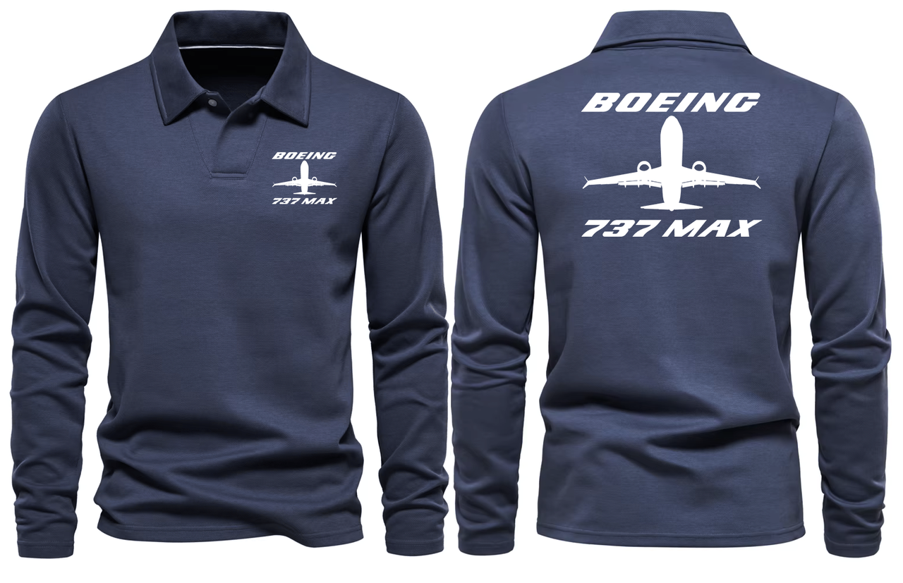 BOEING 737 MAX LONG SLEEVE  POLO