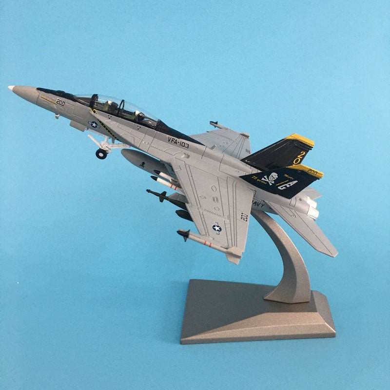 1/100 MILITARY MODEL TOYS F/A - 18 FIGHTER DIECAST METAL PLANE AIRCRAFT AIRPLANE MODEL - PILOTSX