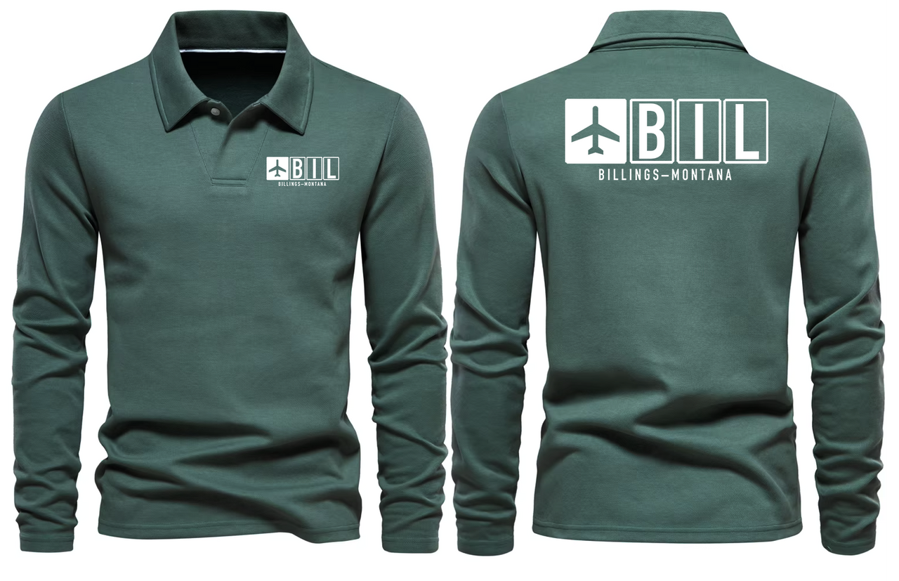 BIL AIRPORT LONG SLEEVE POLO