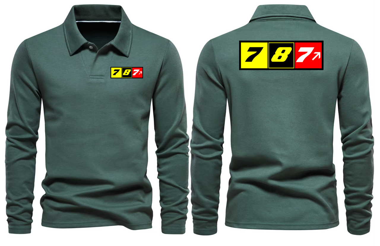 BOEING 787  LONG SLEEVE  POLO