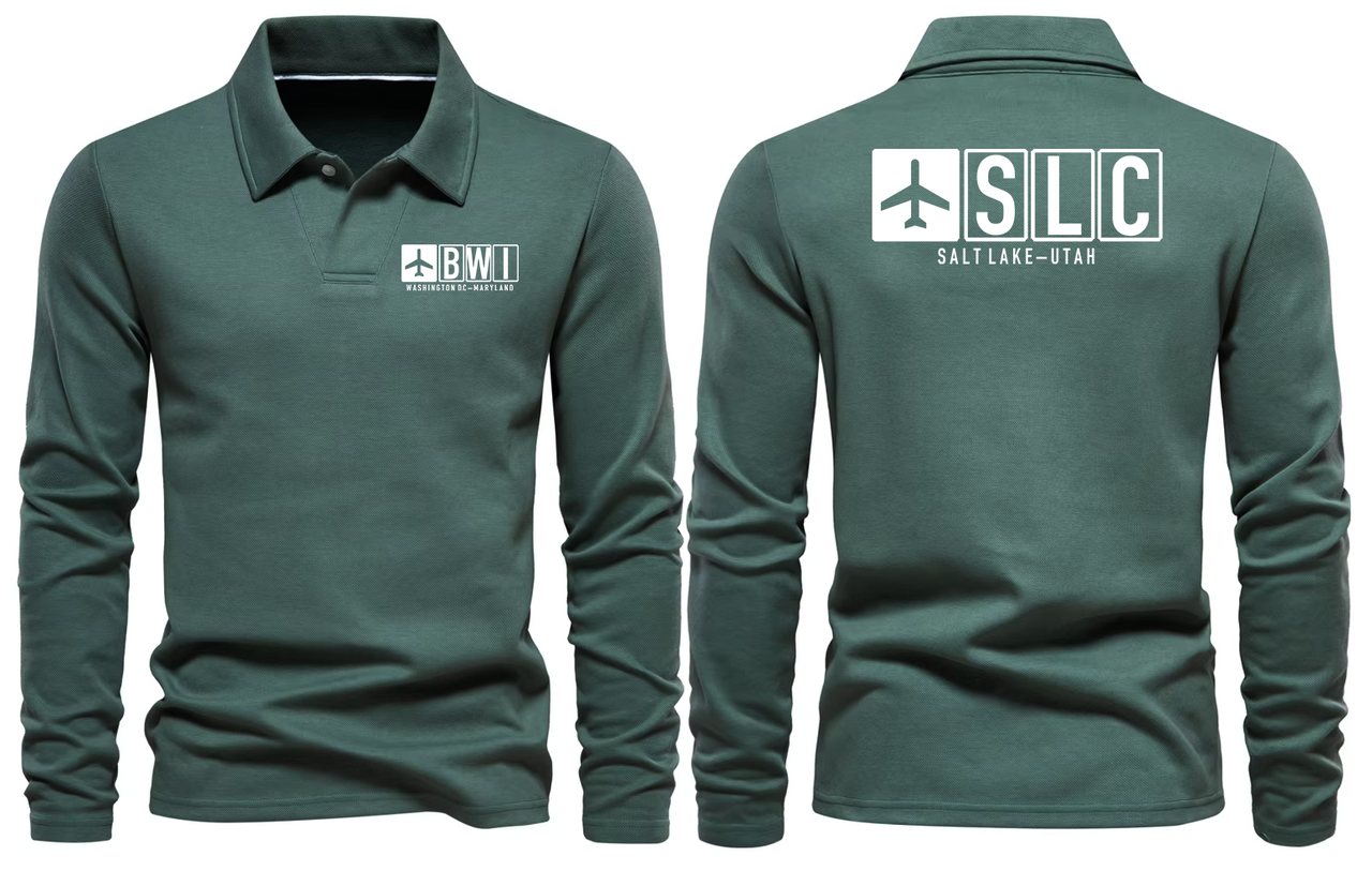 SLC AIRPORT LONG SLEEVE POLO