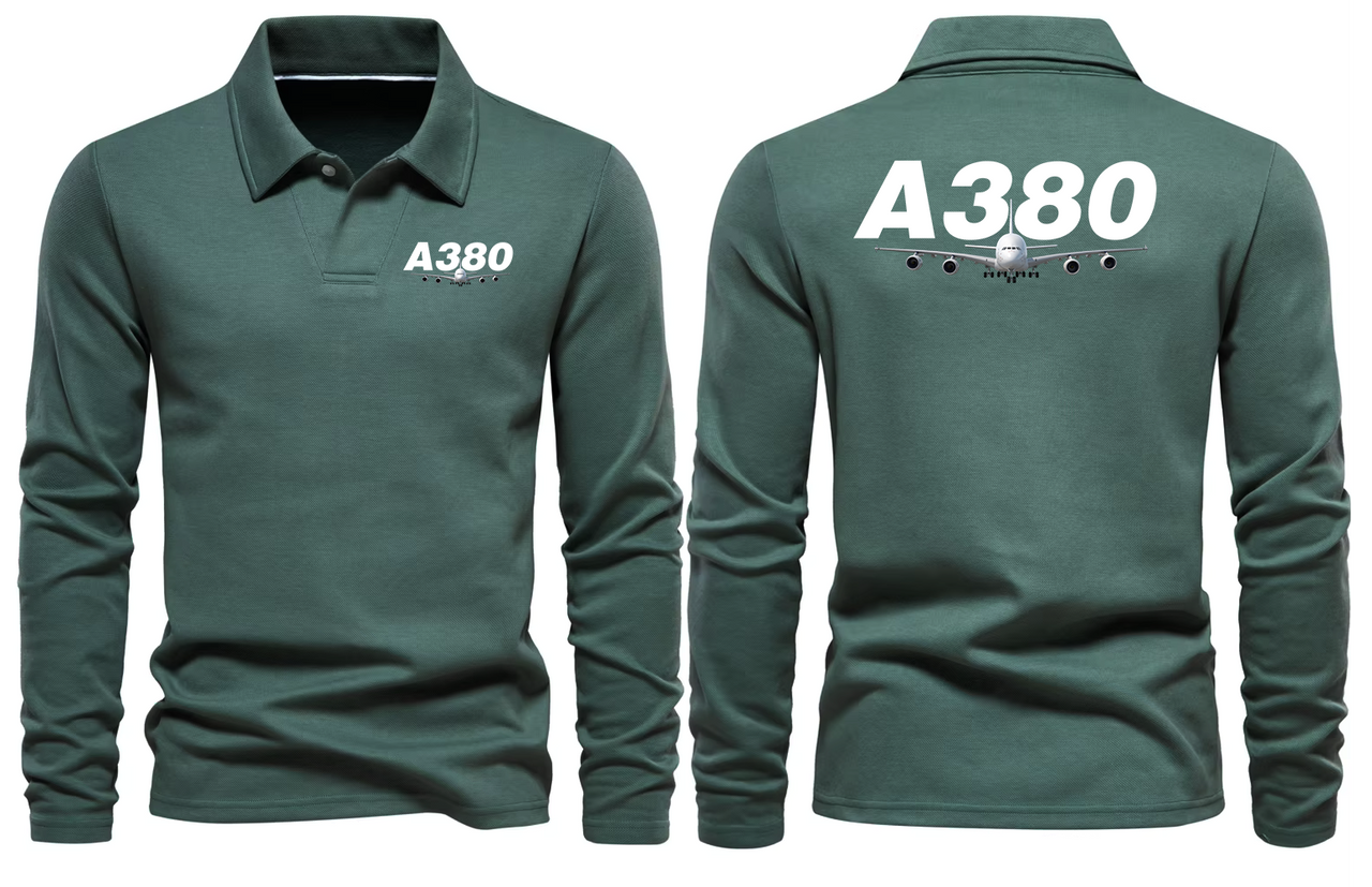 AIRBUS A380 LONG SLEEVE  POLO