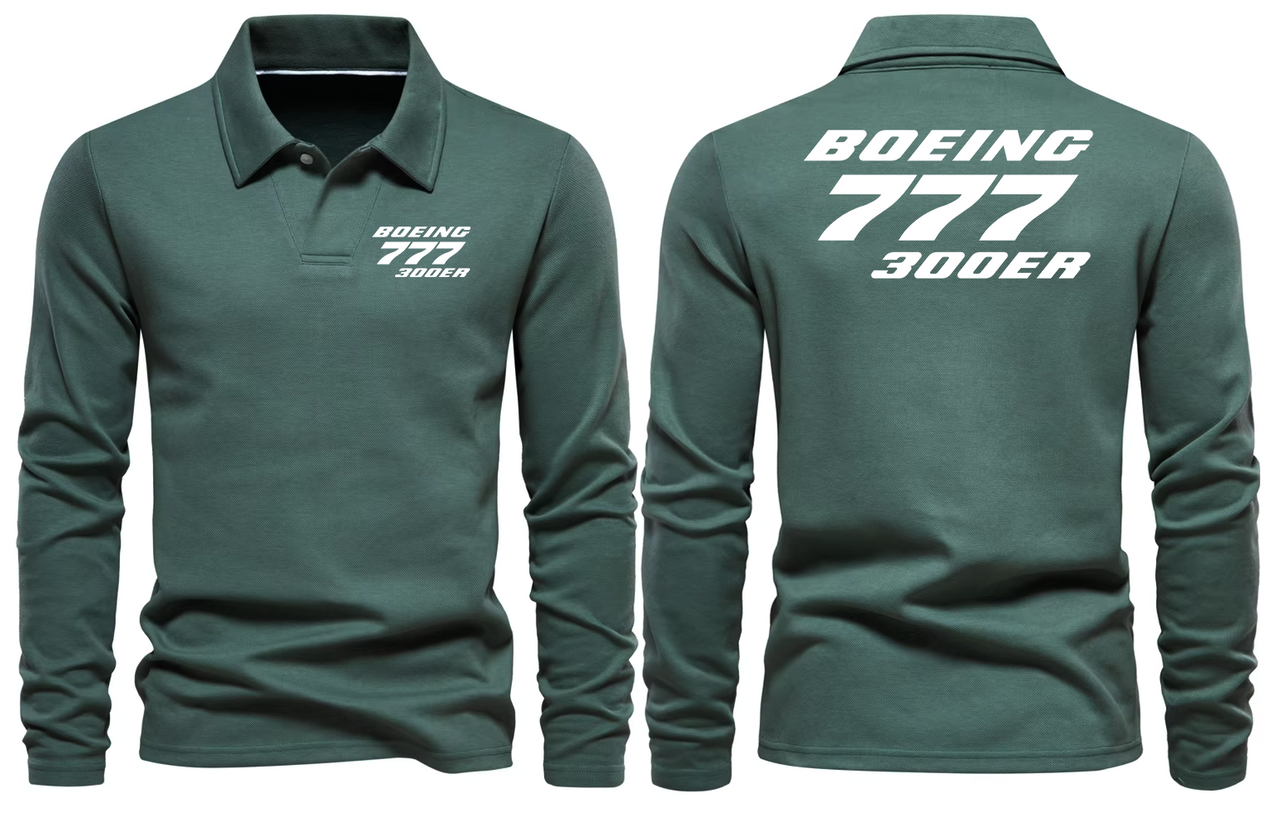 BOEING 777 300 LONG SLEEVE  POLO