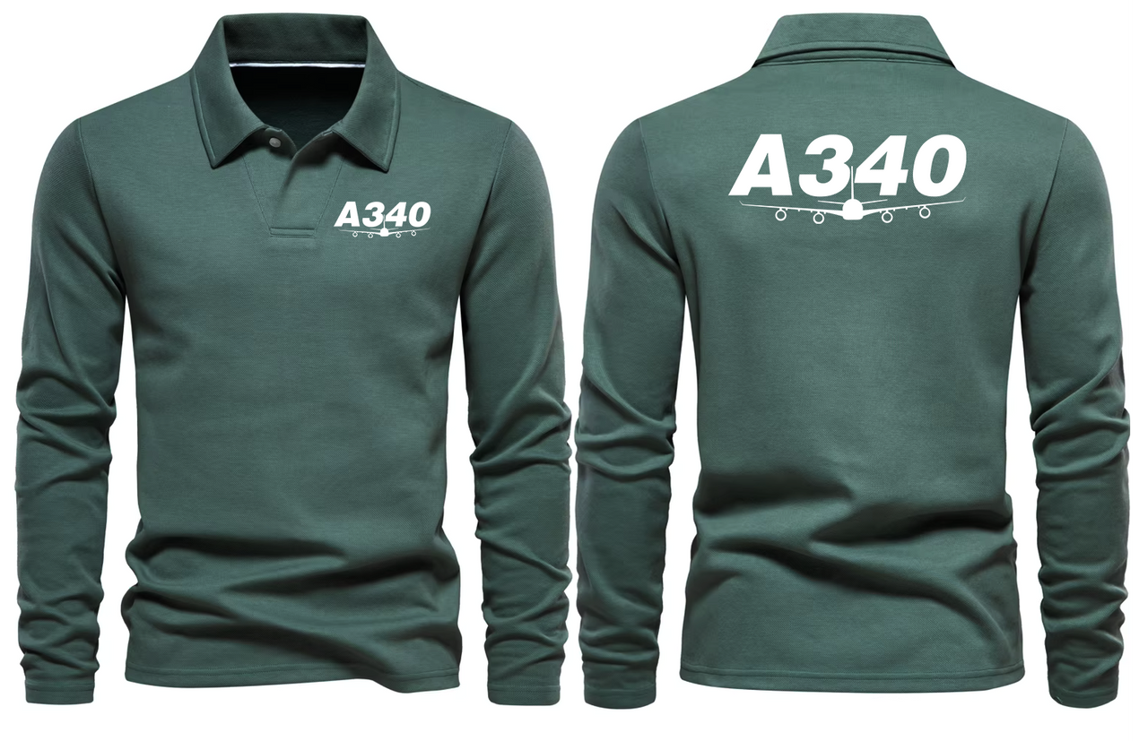 AIRBUS A340 LONG SLEEVE  POLO