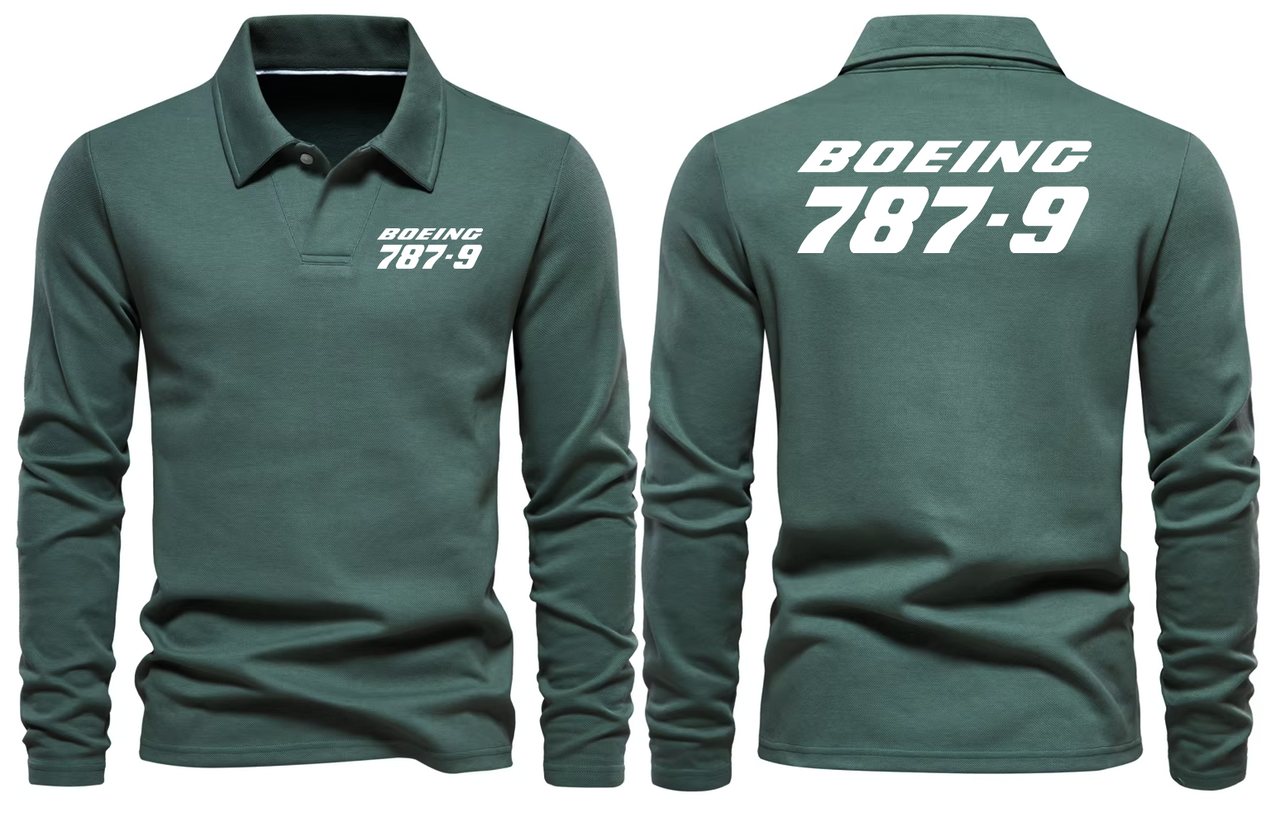 BOEING 787-9  LONG SLEEVE  POLO