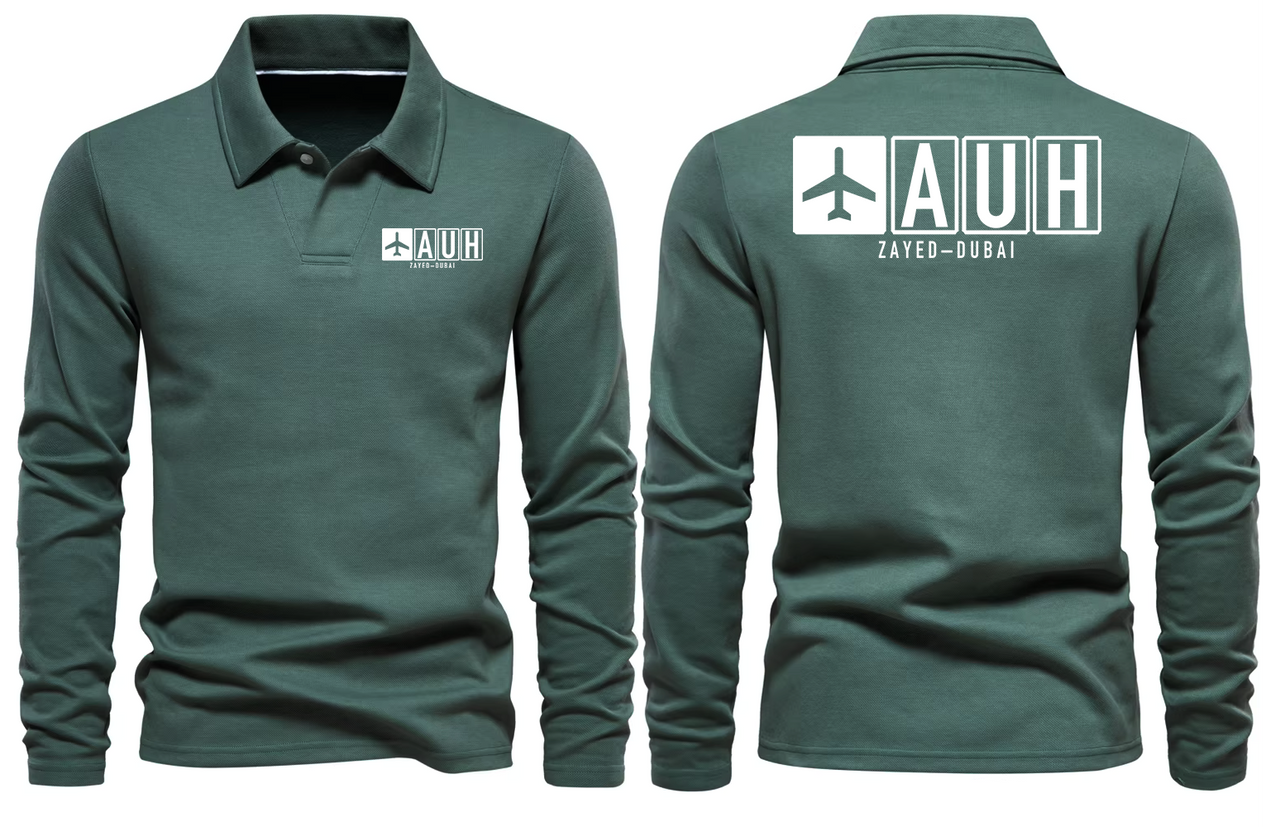 AUH AIRPORT LONG SLEEVE POLO