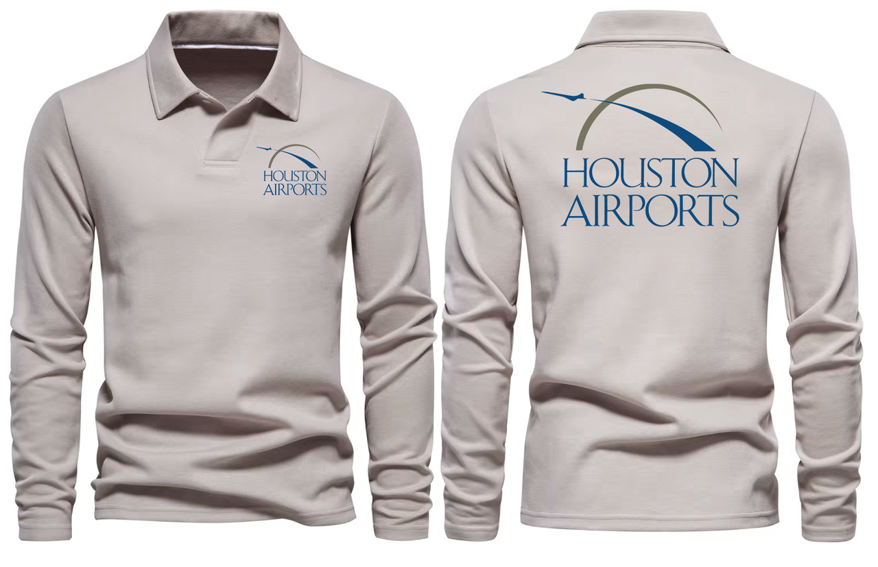 HOUSTON AIRPORT LONG SLEEVE  POLO