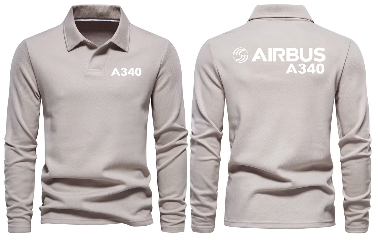 AIRBUS A340 LONG SLEEVE  POLO