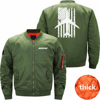 Thumbnail for Boeing 747 USA FLAG Ma-1 Bomber Jacket Flight Jacket Aviator Jacket THE AV8R