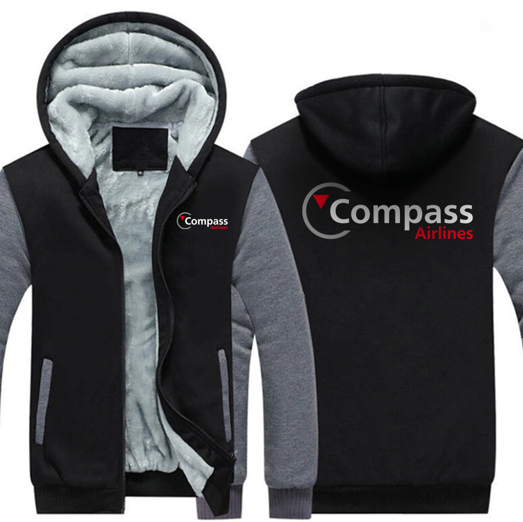 COMPASS AIRLINES  JACKETS FLEECE SWEATSHIRT