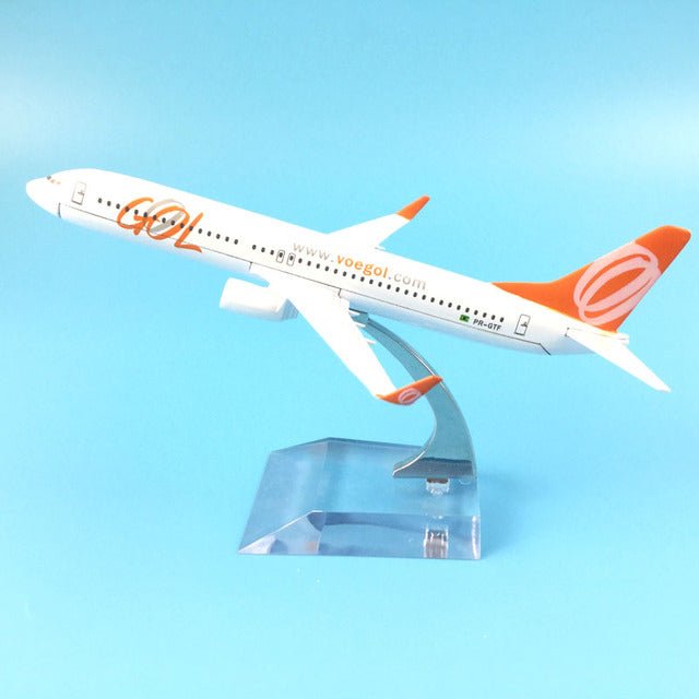 16CM ALLOY METAL MODEL PLANE BRAZIL AIR GOL AIRLINES BOEING 737 BOEING 737 800 AIRWAYS AIRCRAFT AIRPLANE MODEL W STAND GIFT - PILOTSX