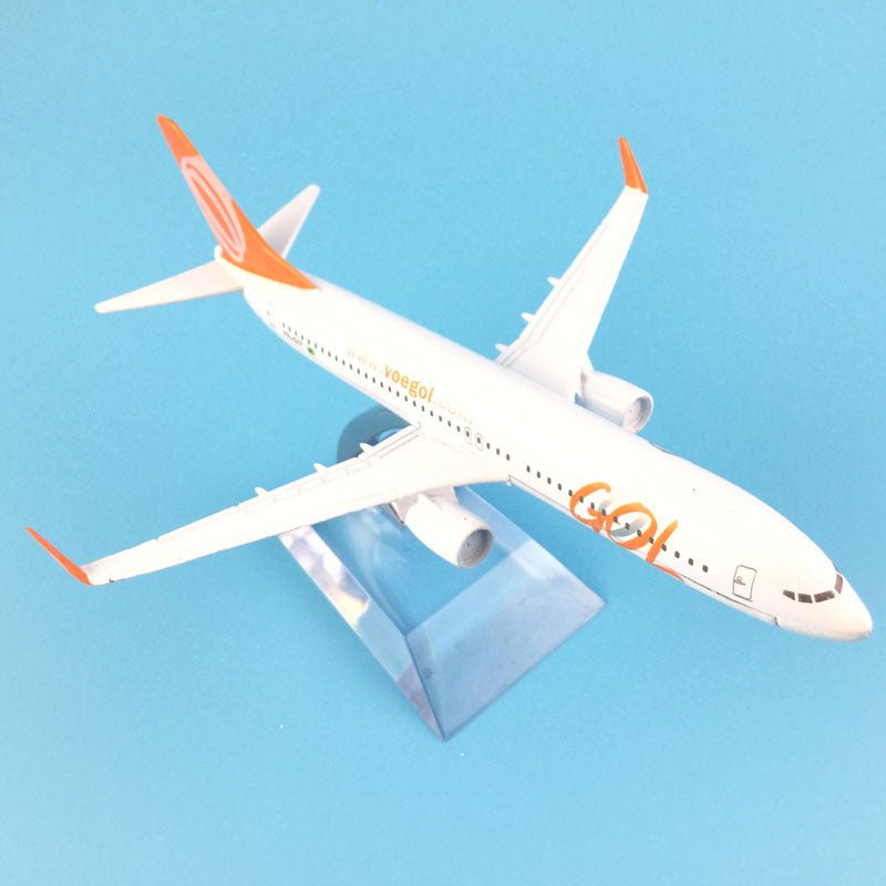 16CM ALLOY METAL MODEL PLANE BRAZIL AIR GOL AIRLINES BOEING 737 BOEING 737 800 AIRWAYS AIRCRAFT AIRPLANE MODEL W STAND GIFT - PILOTSX