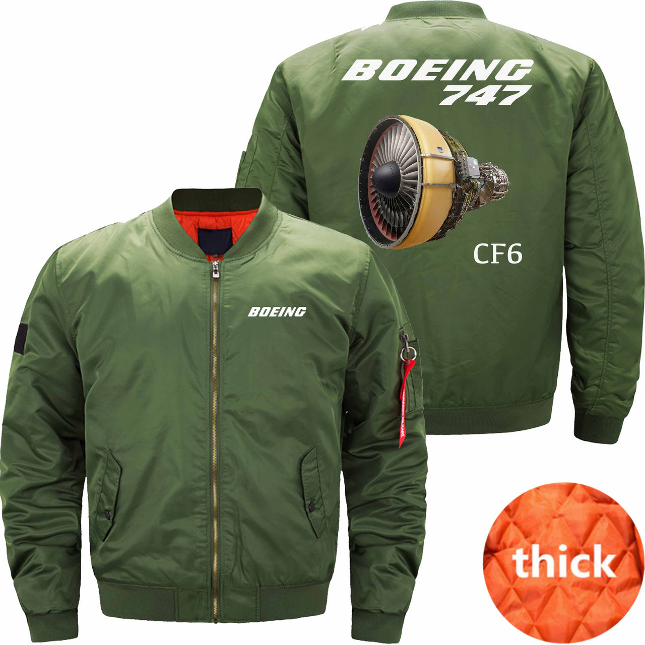 Boeing 747 GE's CF6 Aircraft Engine Ma-1 Bomber Jacket Flight Jacket Aviator Jacket THE AV8R