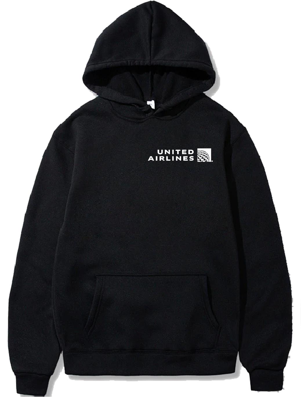 UNITED AIRLINES UNISEX HOODIES - THICK CASUAL AVIATOR PULLOVER WITH POCKETS IN BLACK, NAVY, BLUE, RED