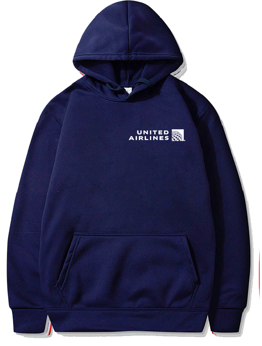 UNITED AIRLINES UNISEX HOODIES - THICK CASUAL AVIATOR PULLOVER WITH POCKETS IN BLACK, NAVY, BLUE, RED