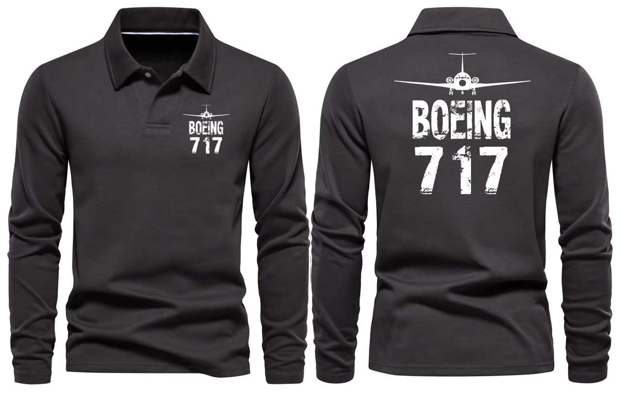 BOEING 717 LONG SLEEVE  POLO