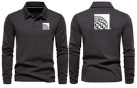 Thumbnail for AIR UNITED AIRLINES LONG SLEEVE  POLO