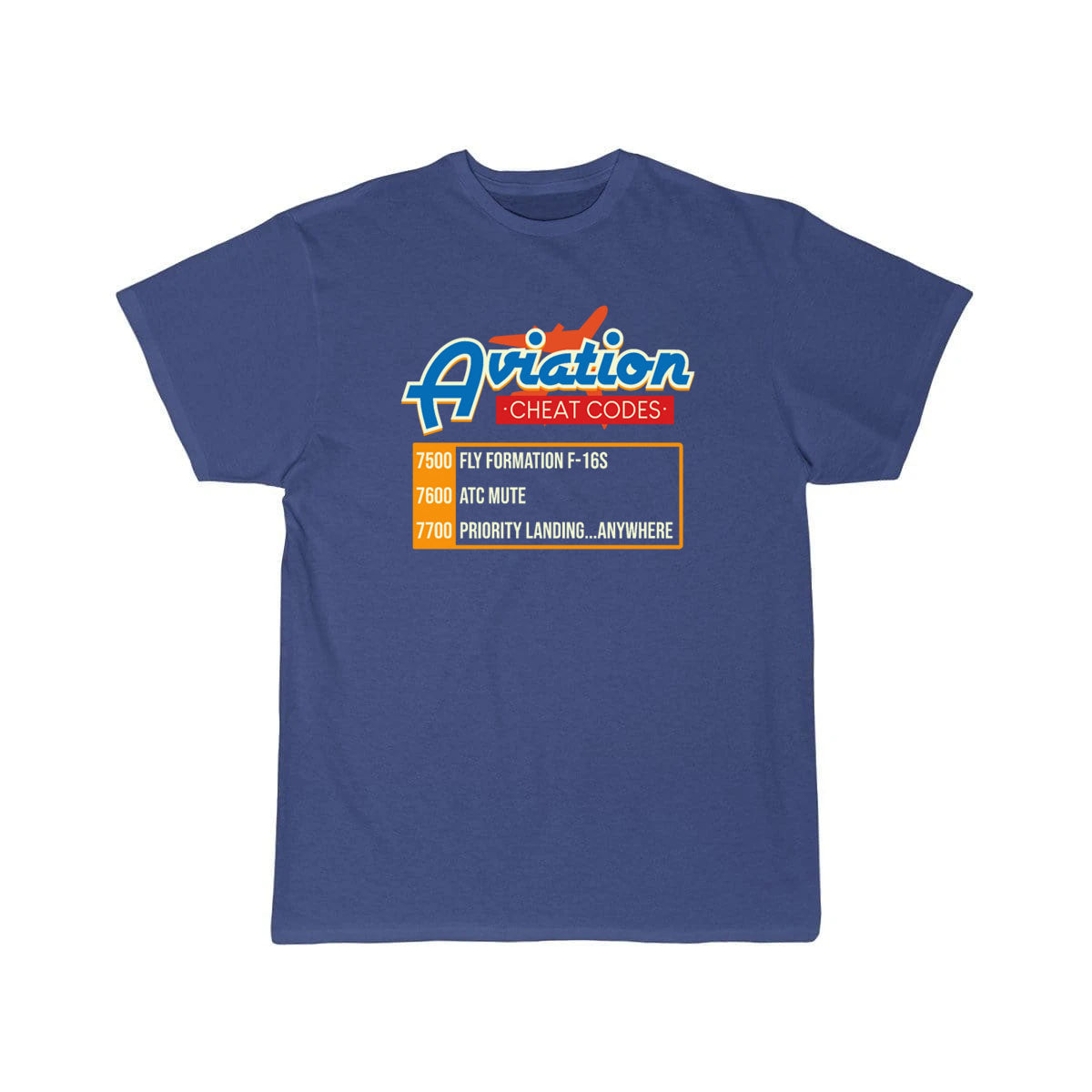 Aviation Cheat Codes print Airplane Pilot ATC T-SHIRT THE AV8R