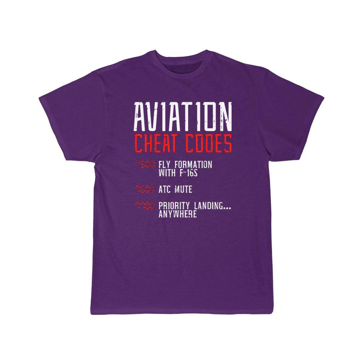 Aviation Cheat Codes Funny Airplane Humor Pilot T-SHIRT THE AV8R