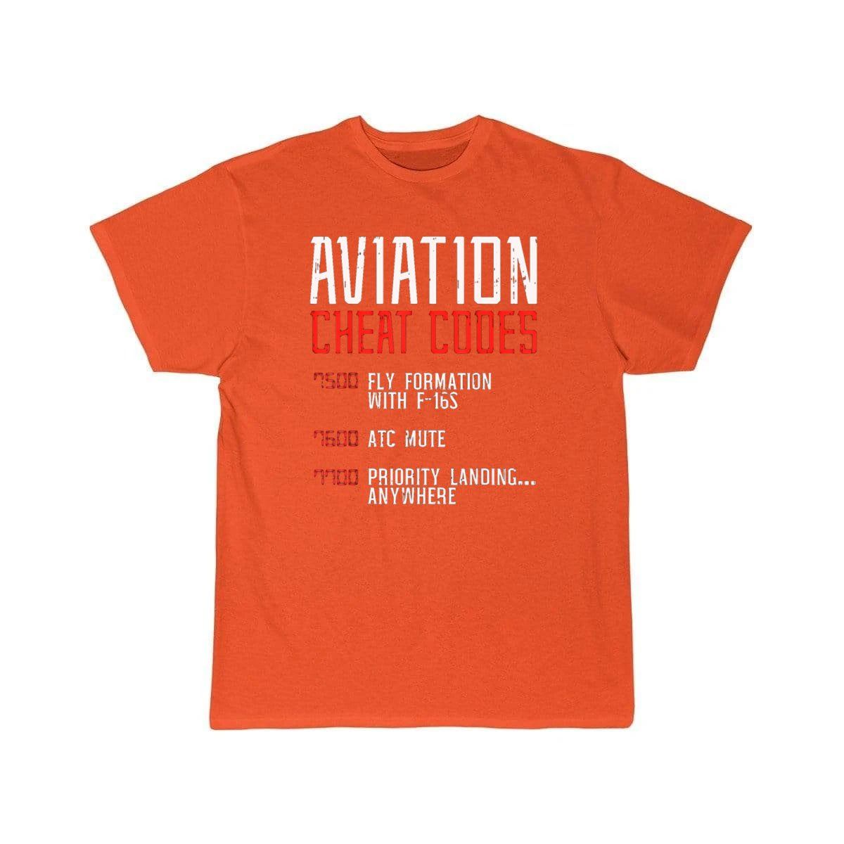 Aviation Cheat Codes Funny Airplane Humor Pilot T-SHIRT THE AV8R