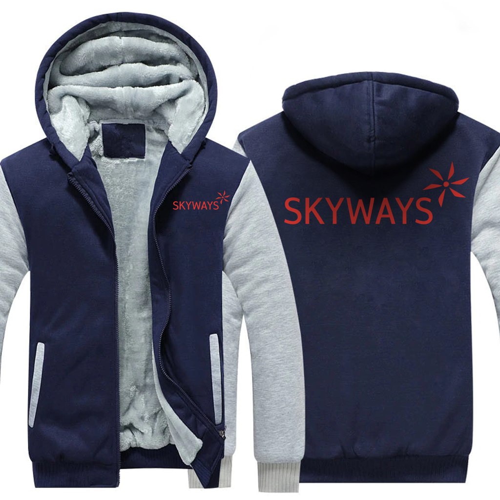 SKY WAYS AIRLINES JACKETS FLEECE SWEATSHIRT