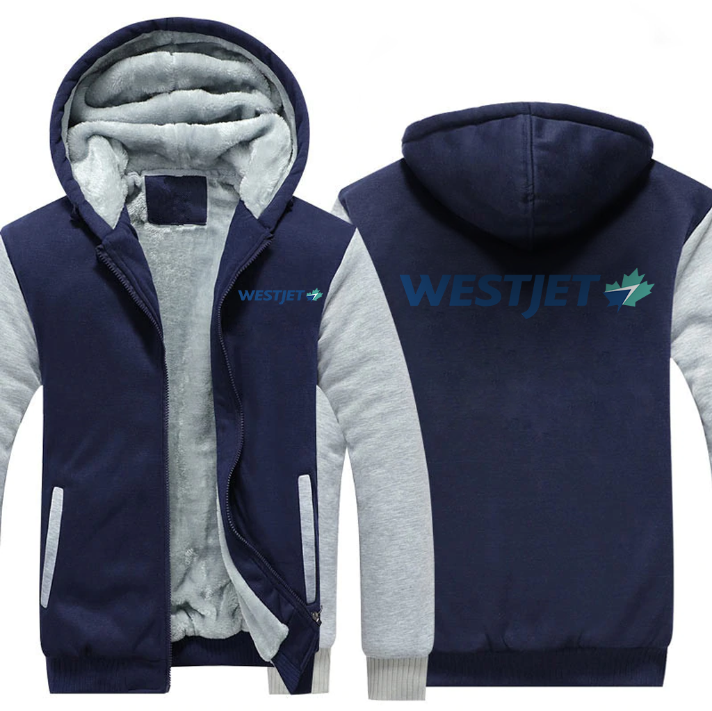 WESTJET AIRLINES  JACKETS FLEECE SWEATSHIRT