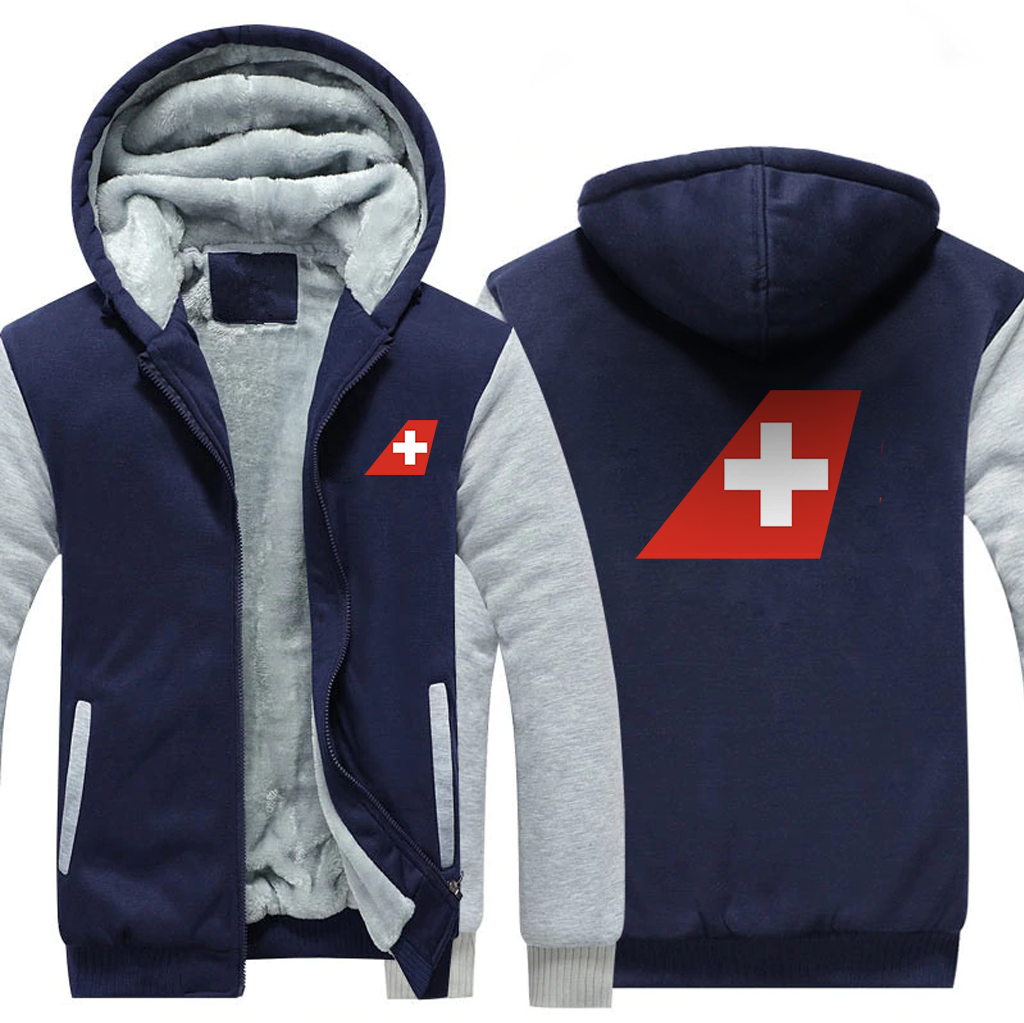 SWISS AIRLINES JACKETS FLEECE SWEATSHIRT 1