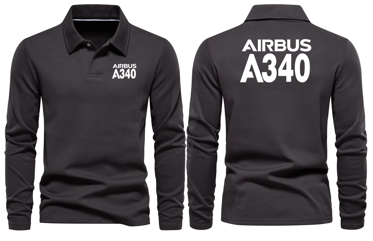 AIRBUS A340 LONG SLEEVE  POLO