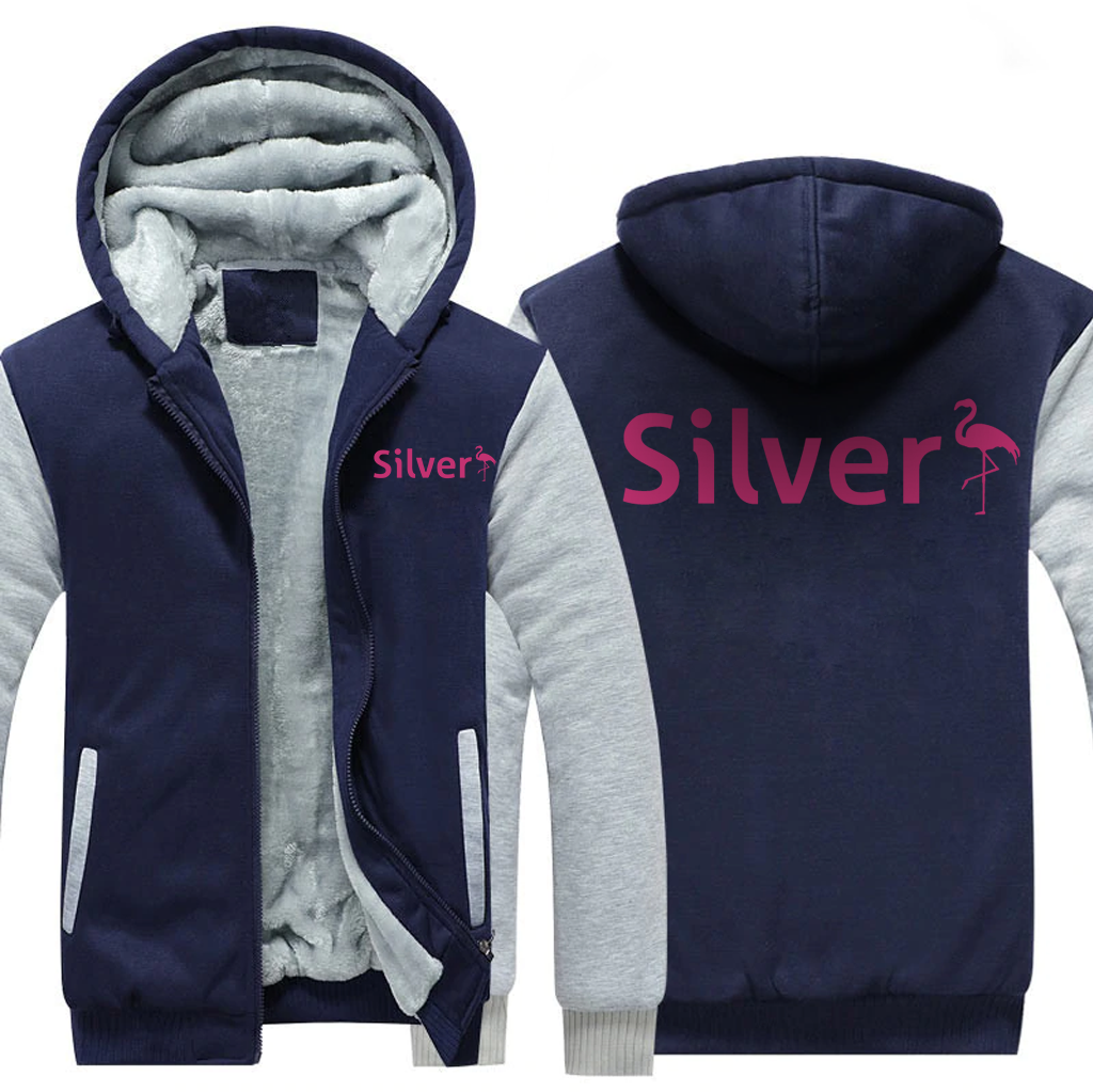 AIR SILVER AIRLINES JACKETS FLEECE SWEATSHIRT