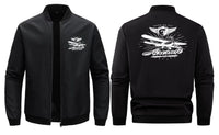 Thumbnail for PILOT Baseball Collar Short Loose Solid Color Jacket 000000