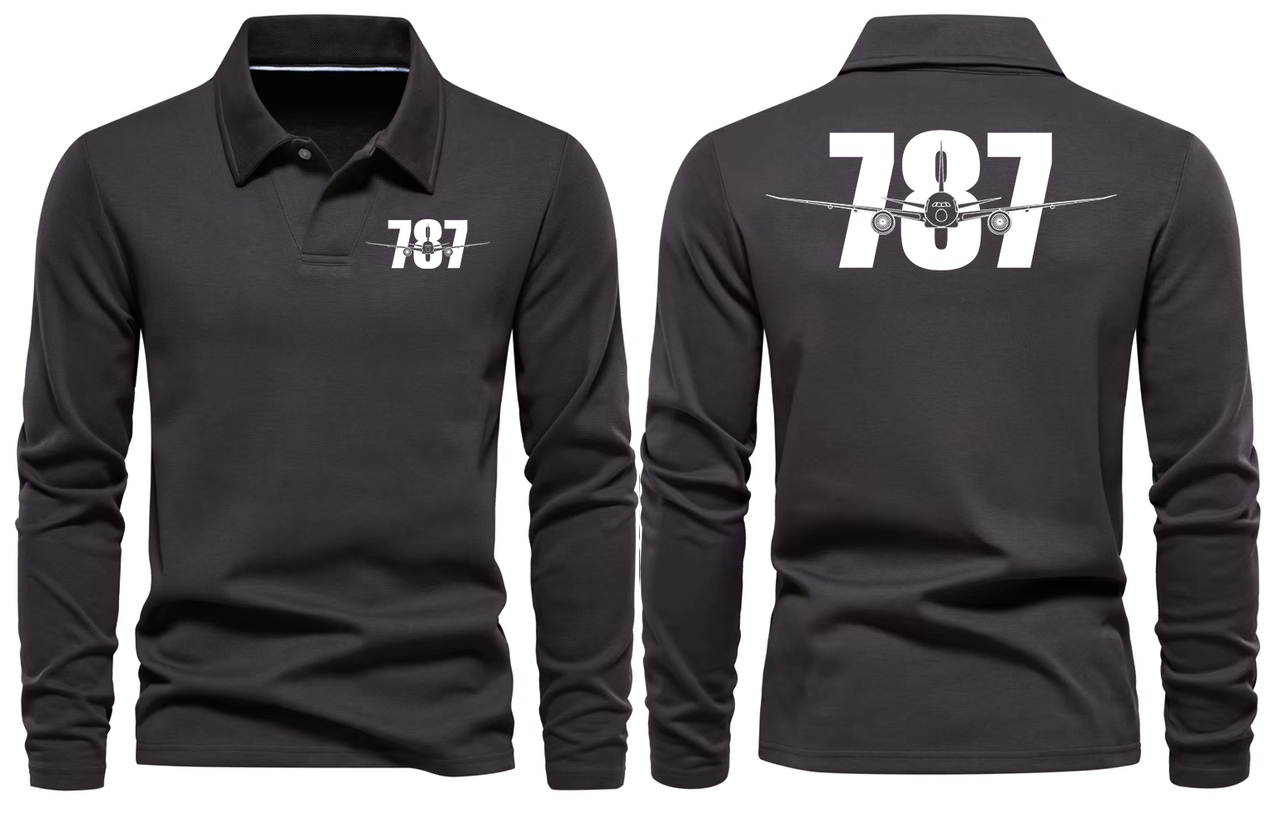 BOEING 787  LONG SLEEVE  POLO