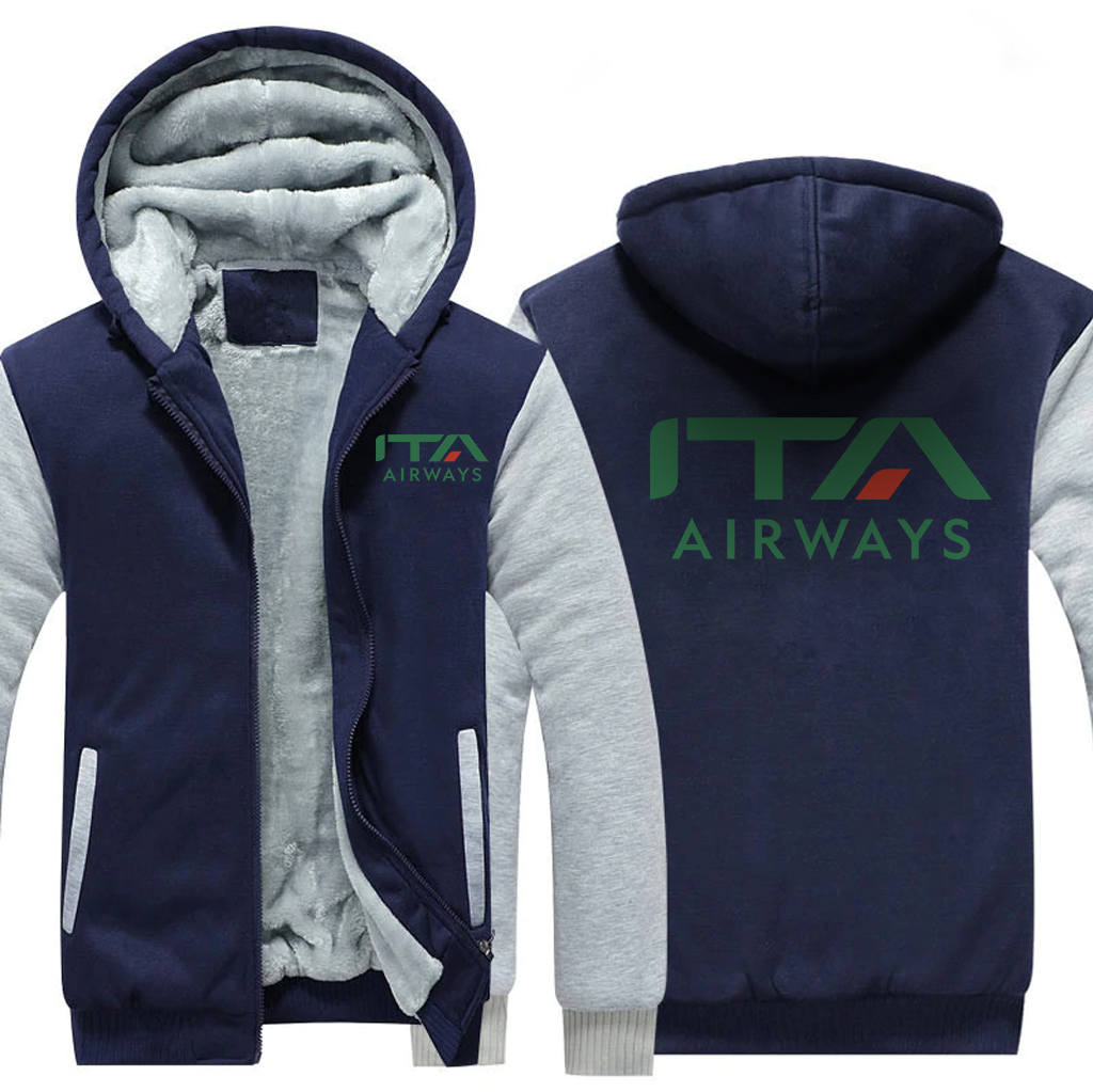 ITA AIRLINES JACKETS FLEECE SWEATSHIRT