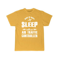 Thumbnail for Wake Up Happy Atc Work Line Art Aviation T-SHIRT THE AV8R