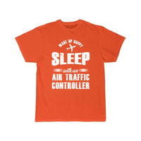 Thumbnail for Wake Up Happy Atc Work Line Art Aviation T-SHIRT THE AV8R