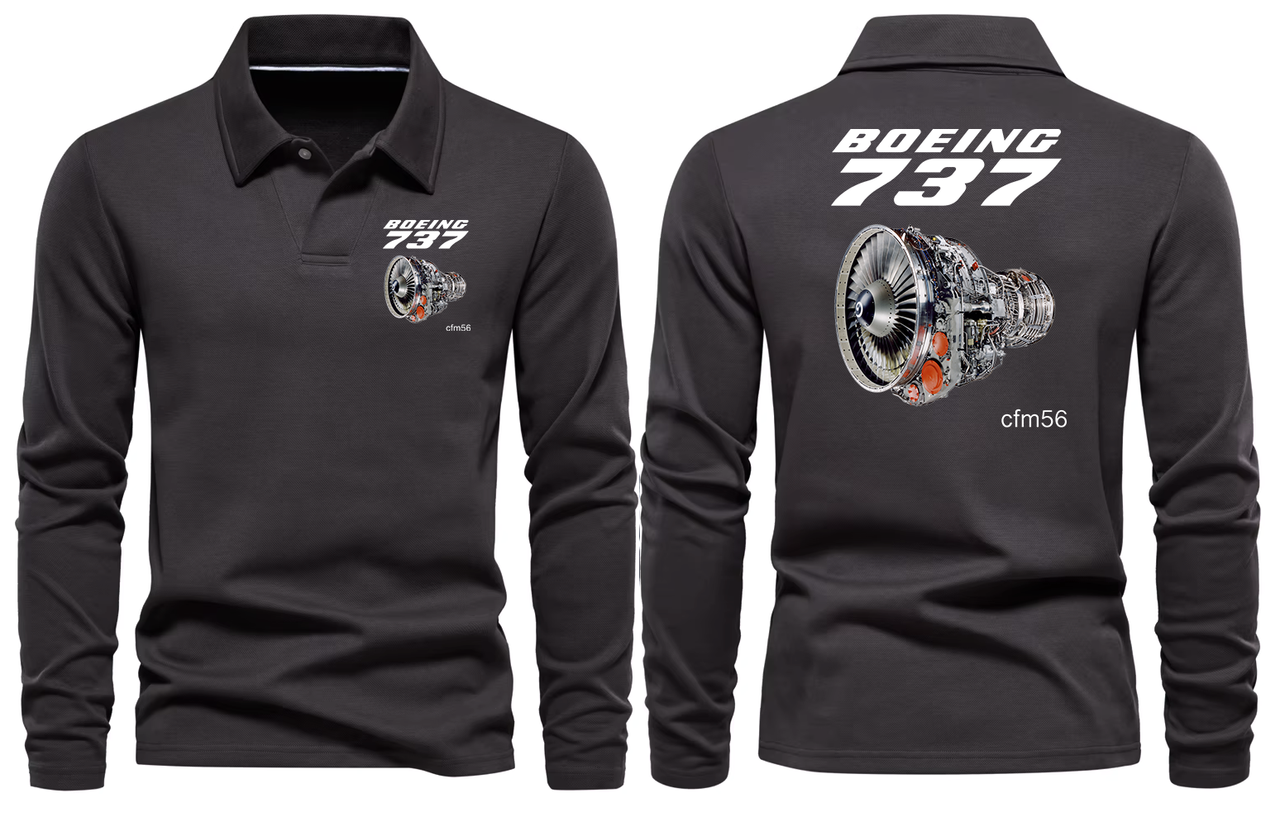 BOEING CFM 56 LONG SLEEVE  POLO